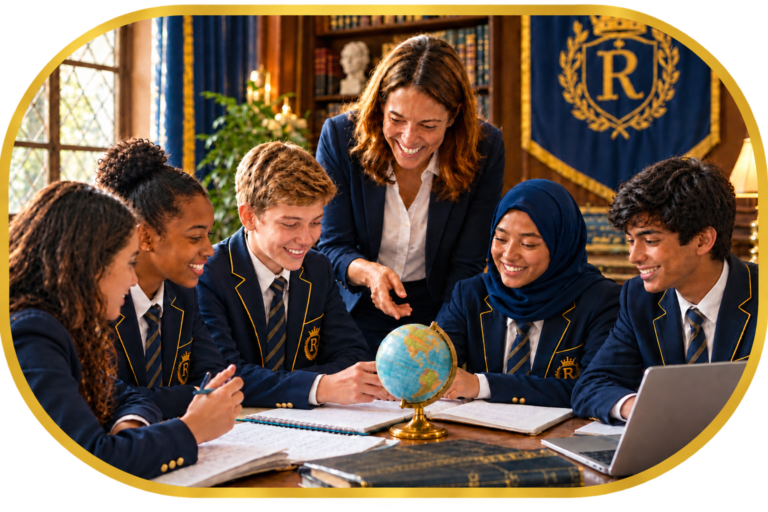 Students communicating