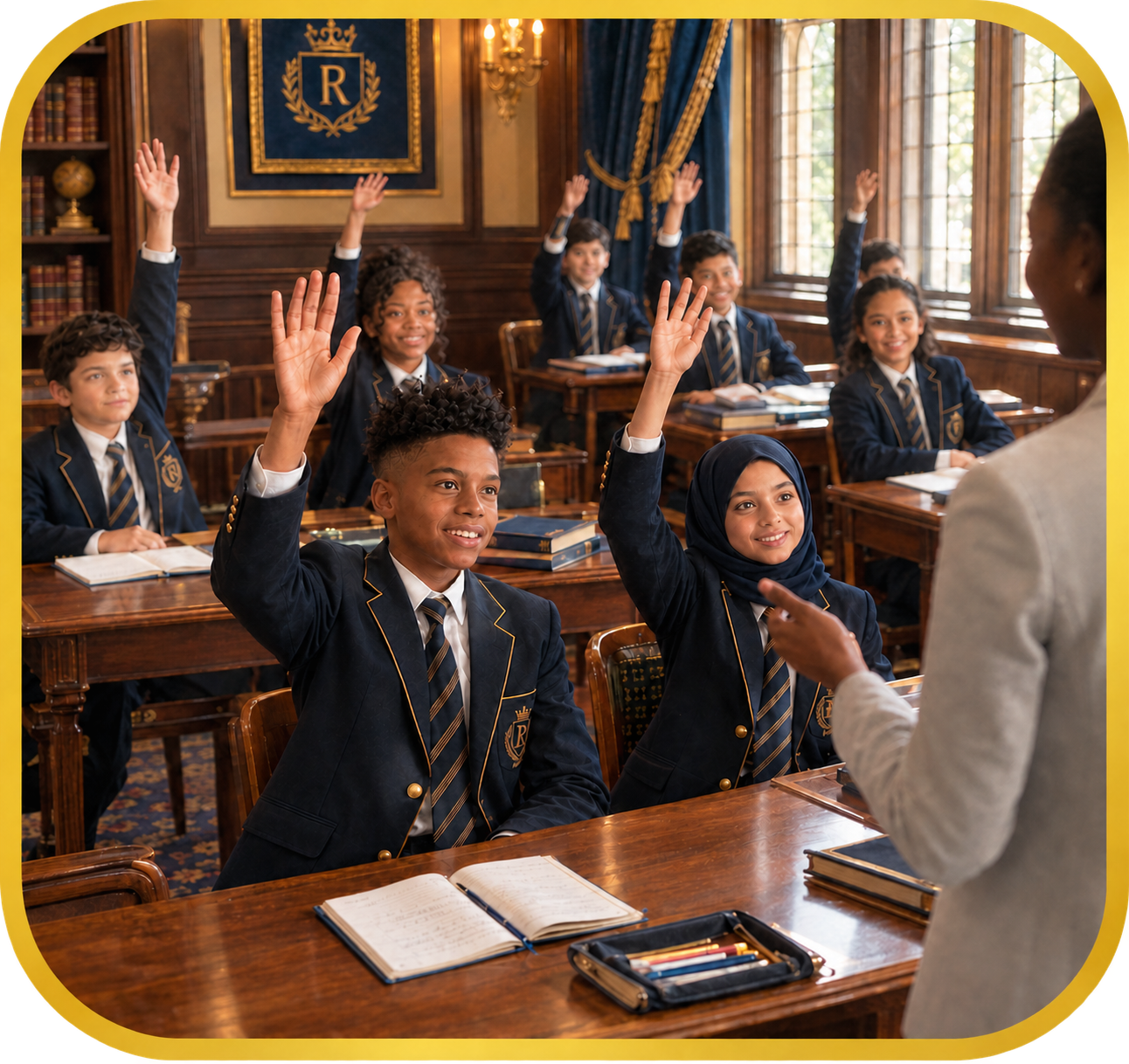Students learning together