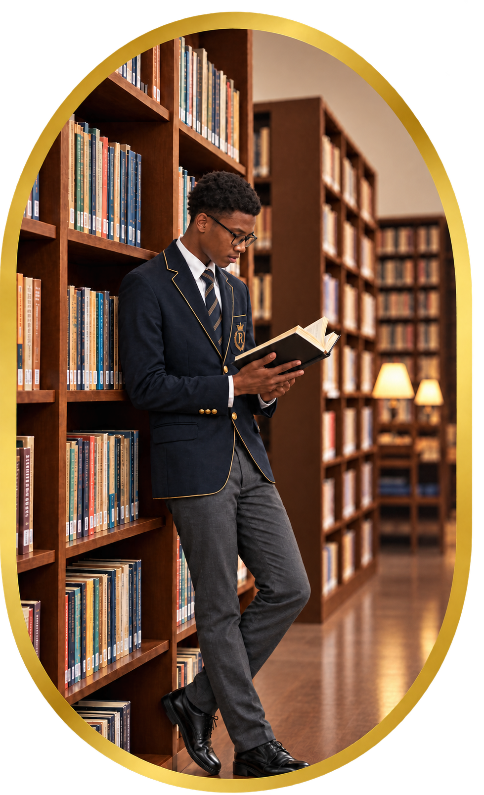 Student focused on learning