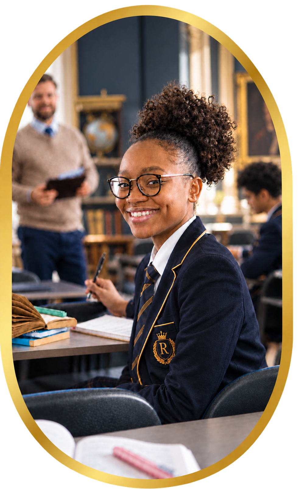 Young learner engaged in education